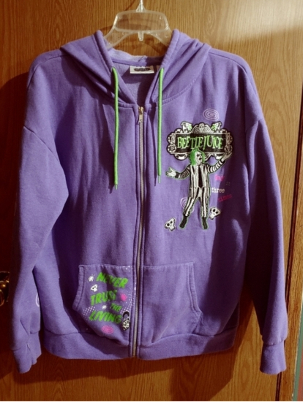 Beetlejuice 3pc Sweat Set, Zip Up Hoodie, Pull over Sweatshirt And Sweatpants